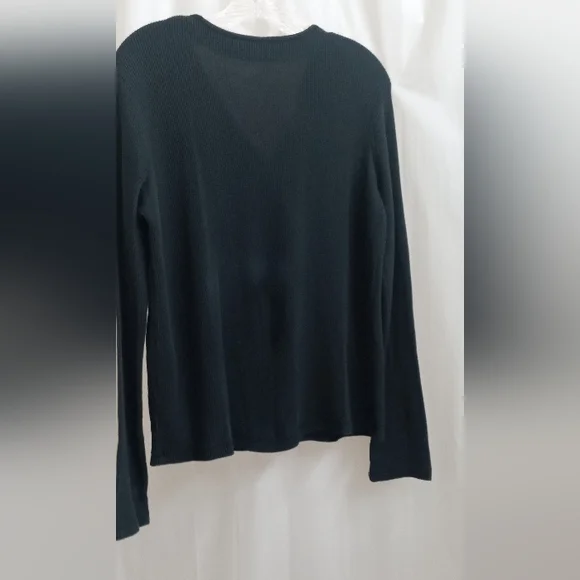 Victoria's Secret Dark Grey Thermal Cardigan Sweater w/ Bell Sleeves-Size: Large - Picture 2 of 10